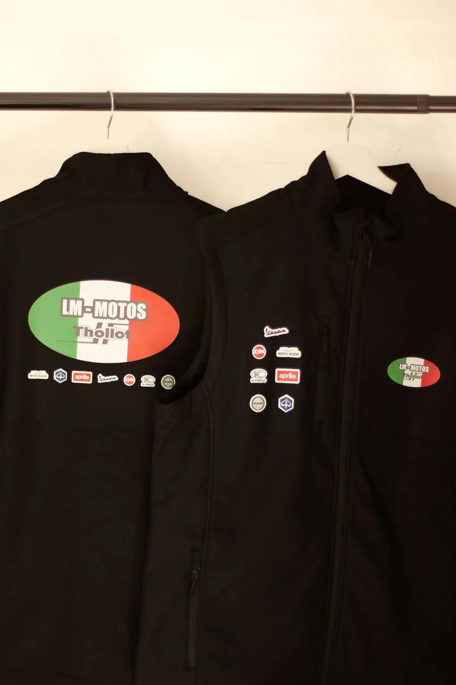 Flocage vestes — LM-Motos Thollot – textile réalisé par Loire Pub